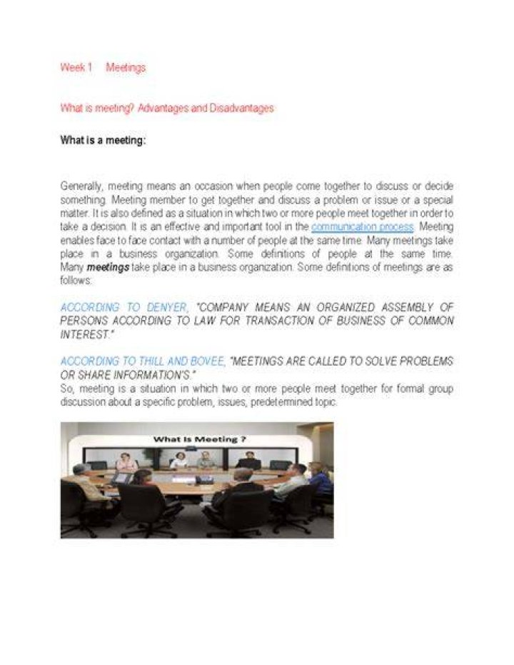 What are disadvantages of meetings?