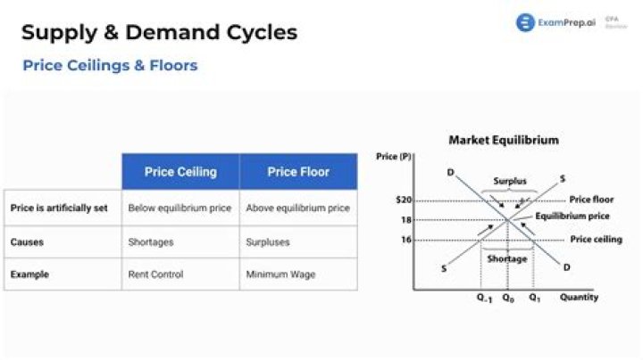 What are examples of price floors and price ceilings?