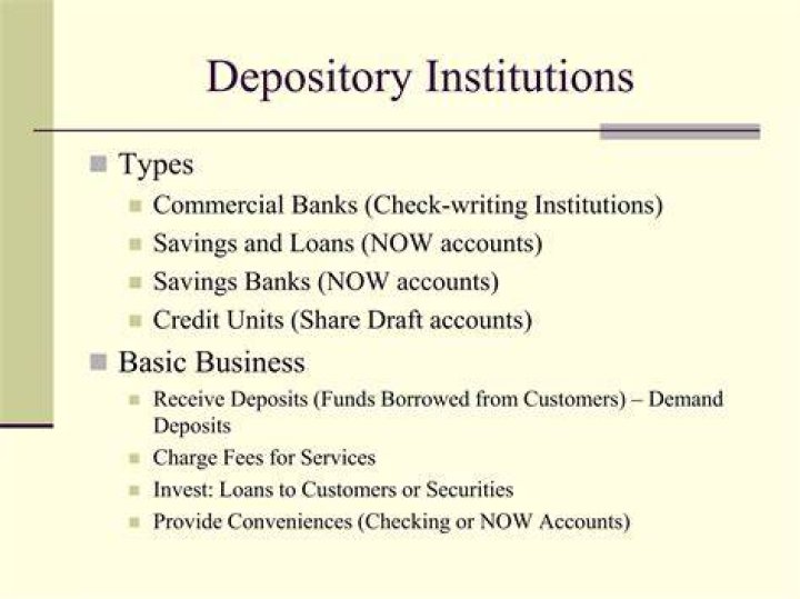 What depository institution is for profit?